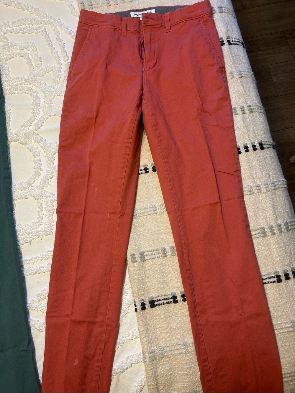 Amazon Essentials Men's Brick Red Chino Pants